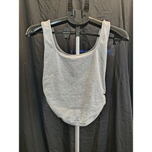 Medium Rouched Grey Tank Cropped